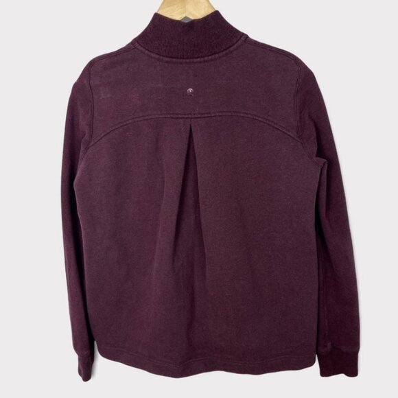 Lululemon Purple Bomber‎ Jacket Size 4 French Terry Fleece Warm Pleat To Street - Picture 6 of 13